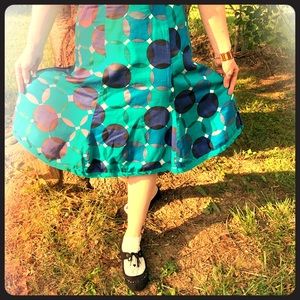 Blue cotton circular skirt